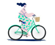 woman on bike