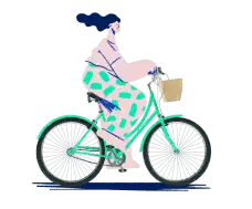 woman on bike