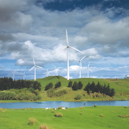 Wind farm on the hills
