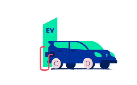 EV charging illustration