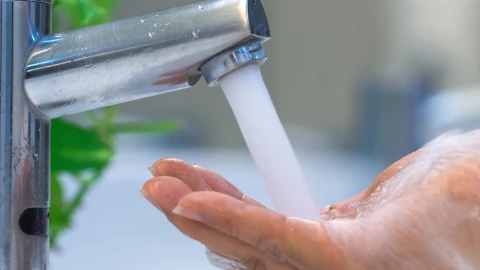 Hot water