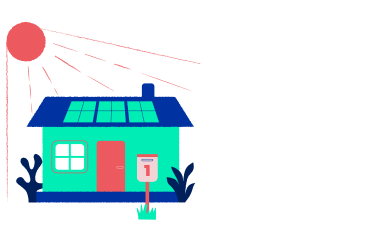 Solar card illustration