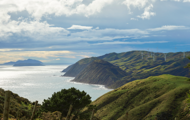 Wind farm on the hills