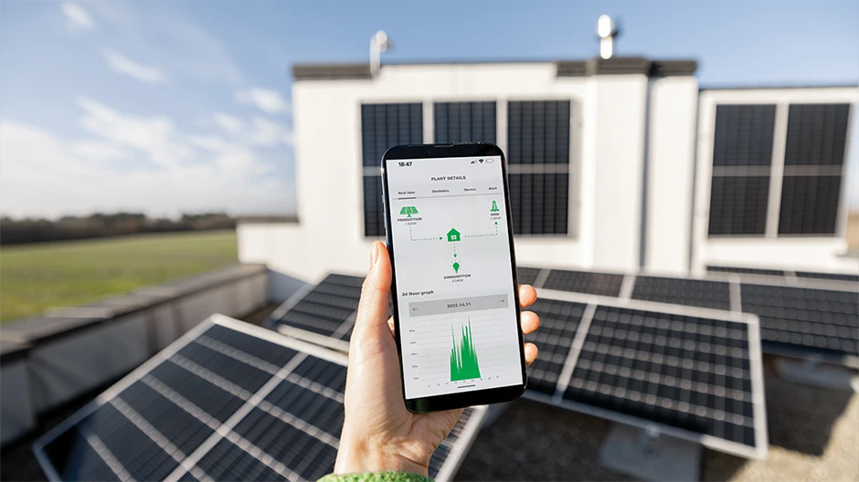 Checking solar app