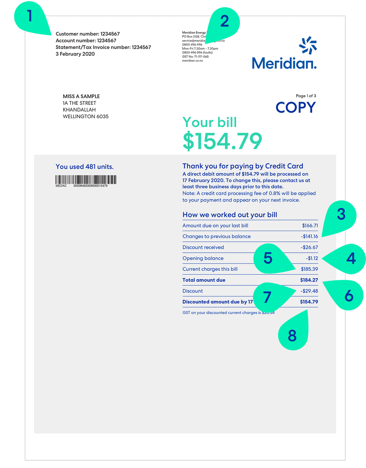 Meridian bill