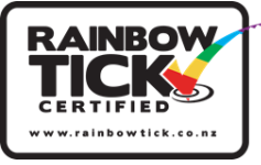 Rainbow tick logo