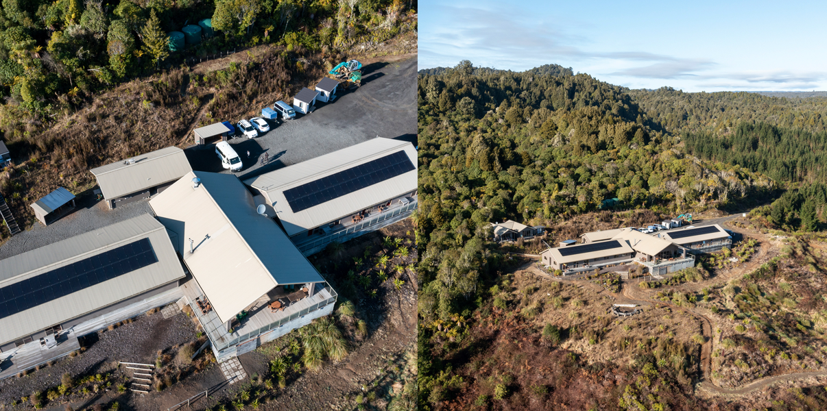 Timber Trail Lodge with solar panels