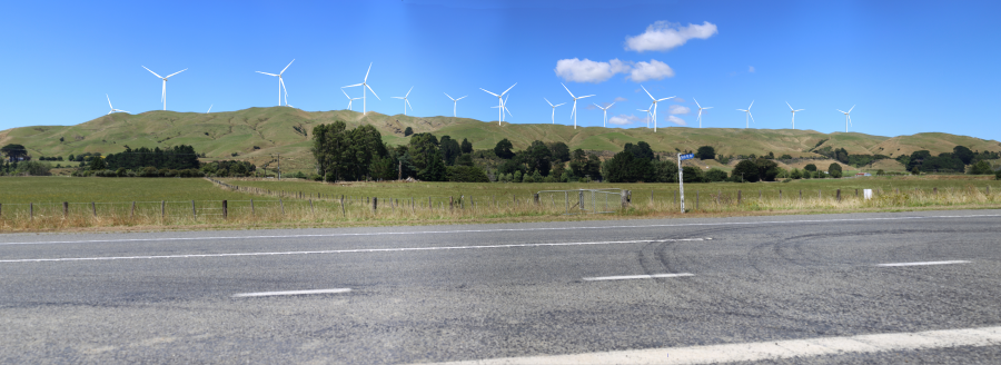 Mt Munro wind farm project visual simulation